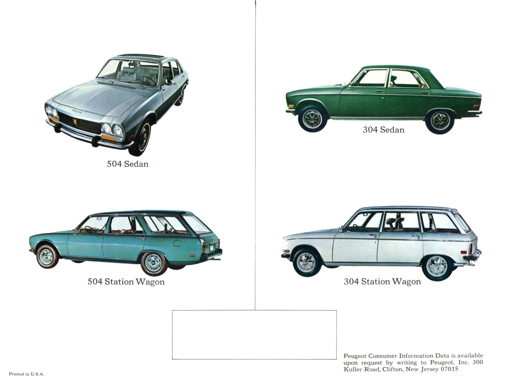 Gamme peugeot usa 70
