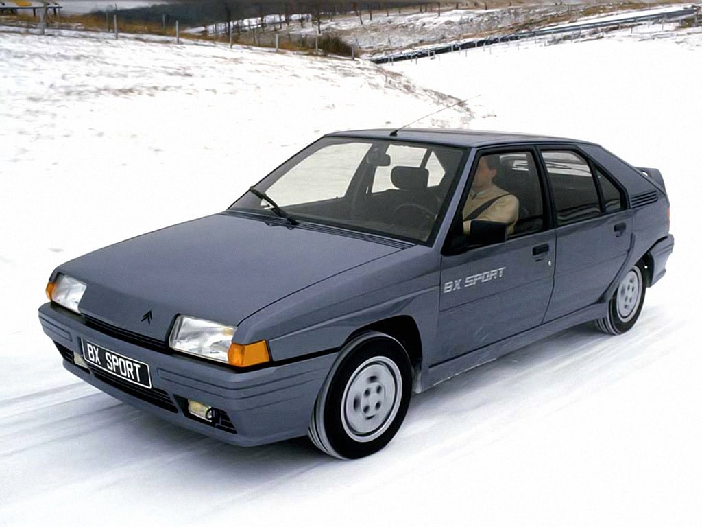 Citroën BX Sport sur la neige