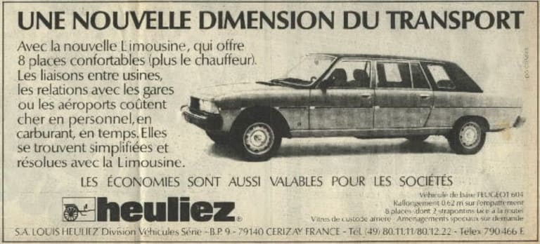Pub pour la Peugeot 604 Limousine