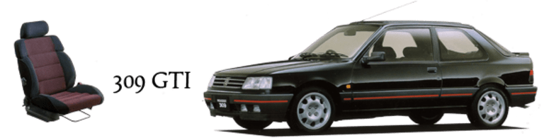 Siège de la 309 GTI Turbo