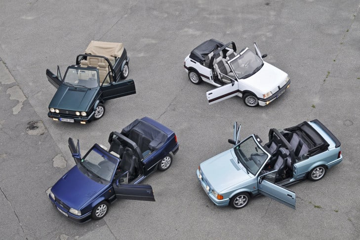 La concurrence: Peugeot 205, Ford Escort et Opel Kadett