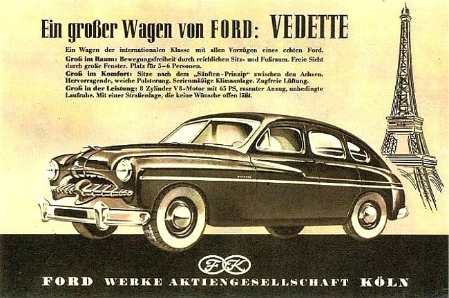 La Ford Vedette qui deviendra Simca après le rachat de Ford SAF