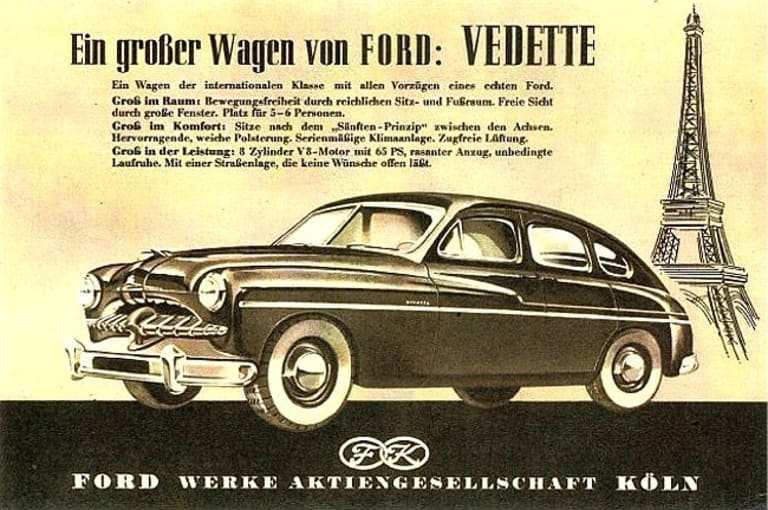 La Ford Vedette qui deviendra Simca après le rachat de Ford SAF
