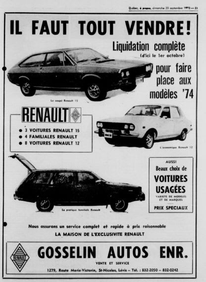 En 1973, tout doit disparaître !!!