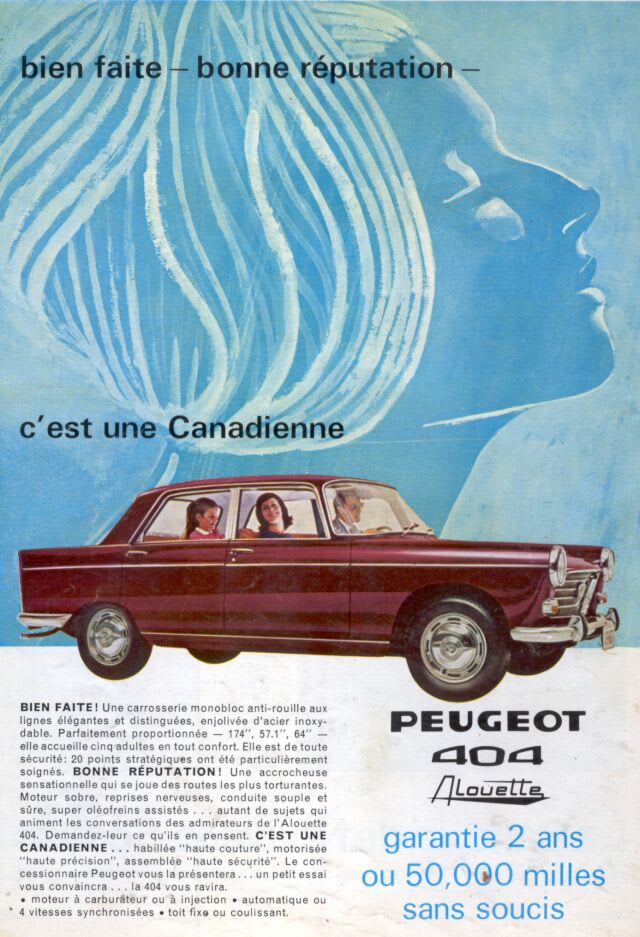 Les Peugeot sont présentées comme des "canadiennes"