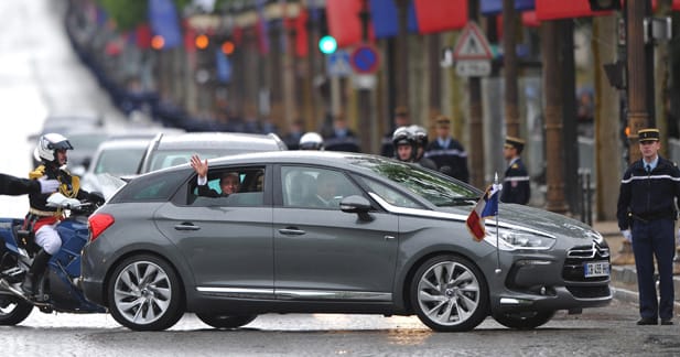 La DS 5 blindée de l'Elysée n'est pas décapotable !