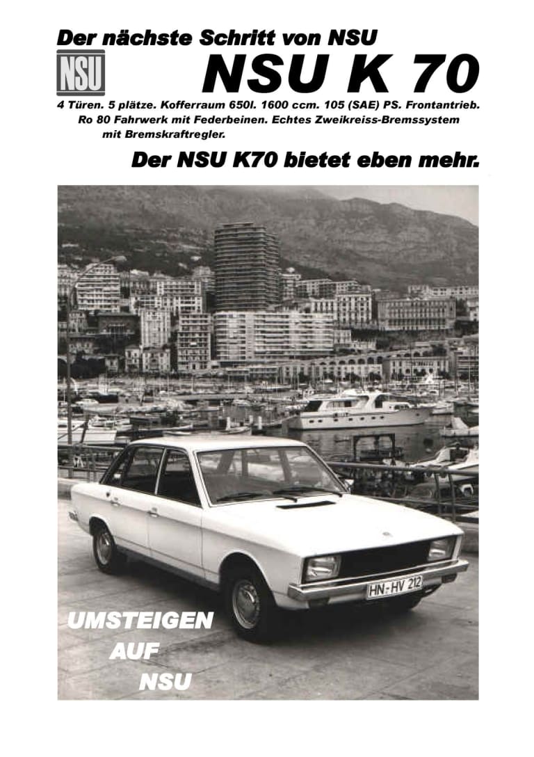 Les publicités NSU étaient prêtes !