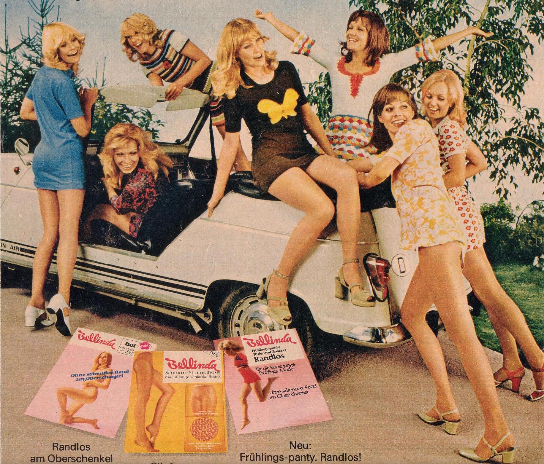 A défaut de succès commerciale, la Plein Air connut un certain succès publicitaire (ici une pub pour des collants en Allemagne)