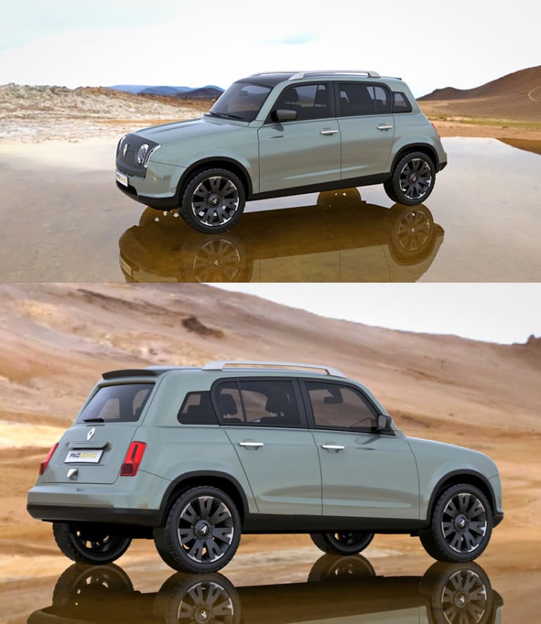 Réalisation 3D de la Renault 4L Concept