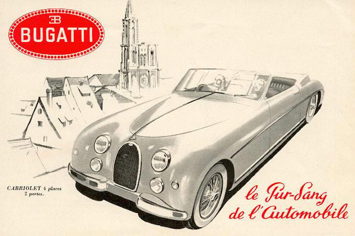 Dépliant publicitaire pour la Type 101 de Bugatti en 1951 !