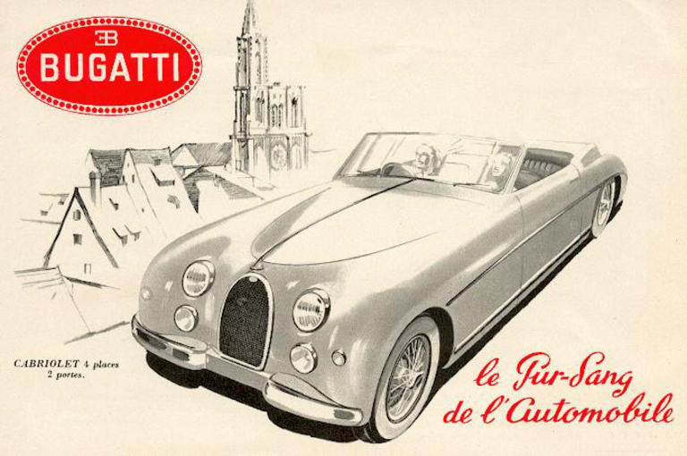 Dépliant publicitaire pour la Type 101 de Bugatti en 1951 !