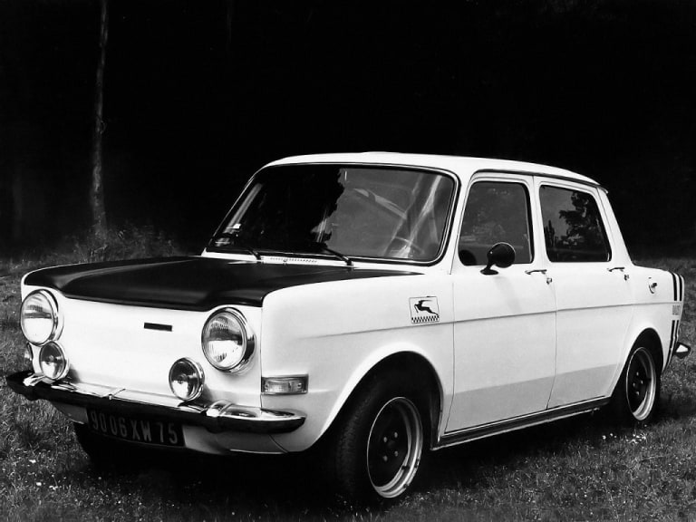 La Simca Rallye 1 dont dérive la Rallye-Basty (53 puis 60 ch)