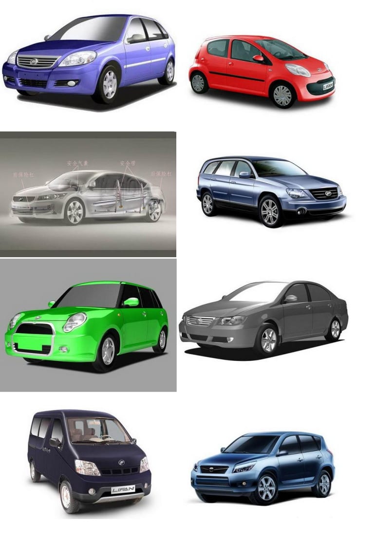Les 8 modèles du plan produit de Lifan