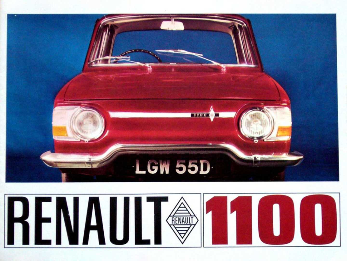 Affiche de pub pour la Renault 1100
