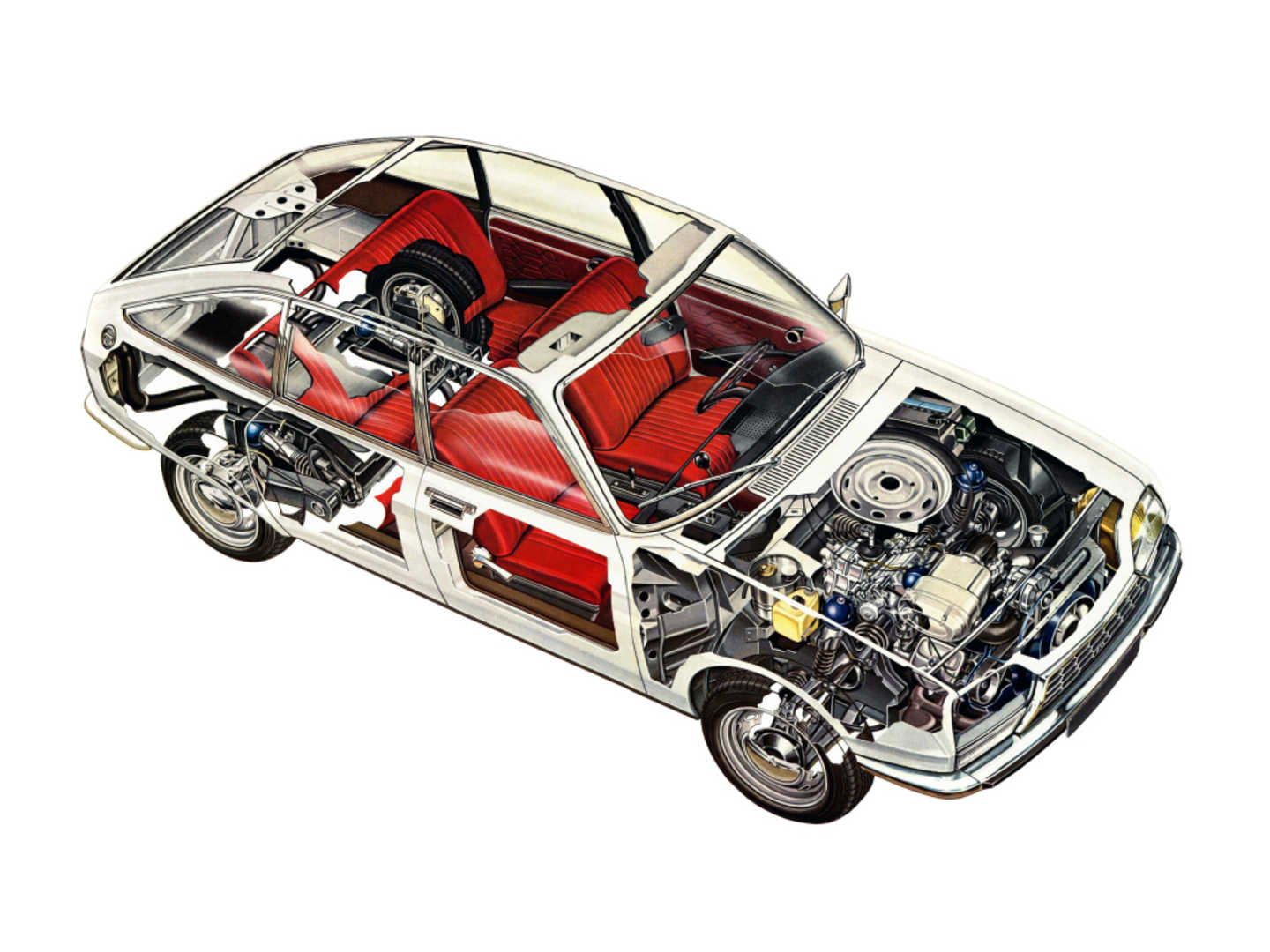 Schéma mécanique de la Citroën GS