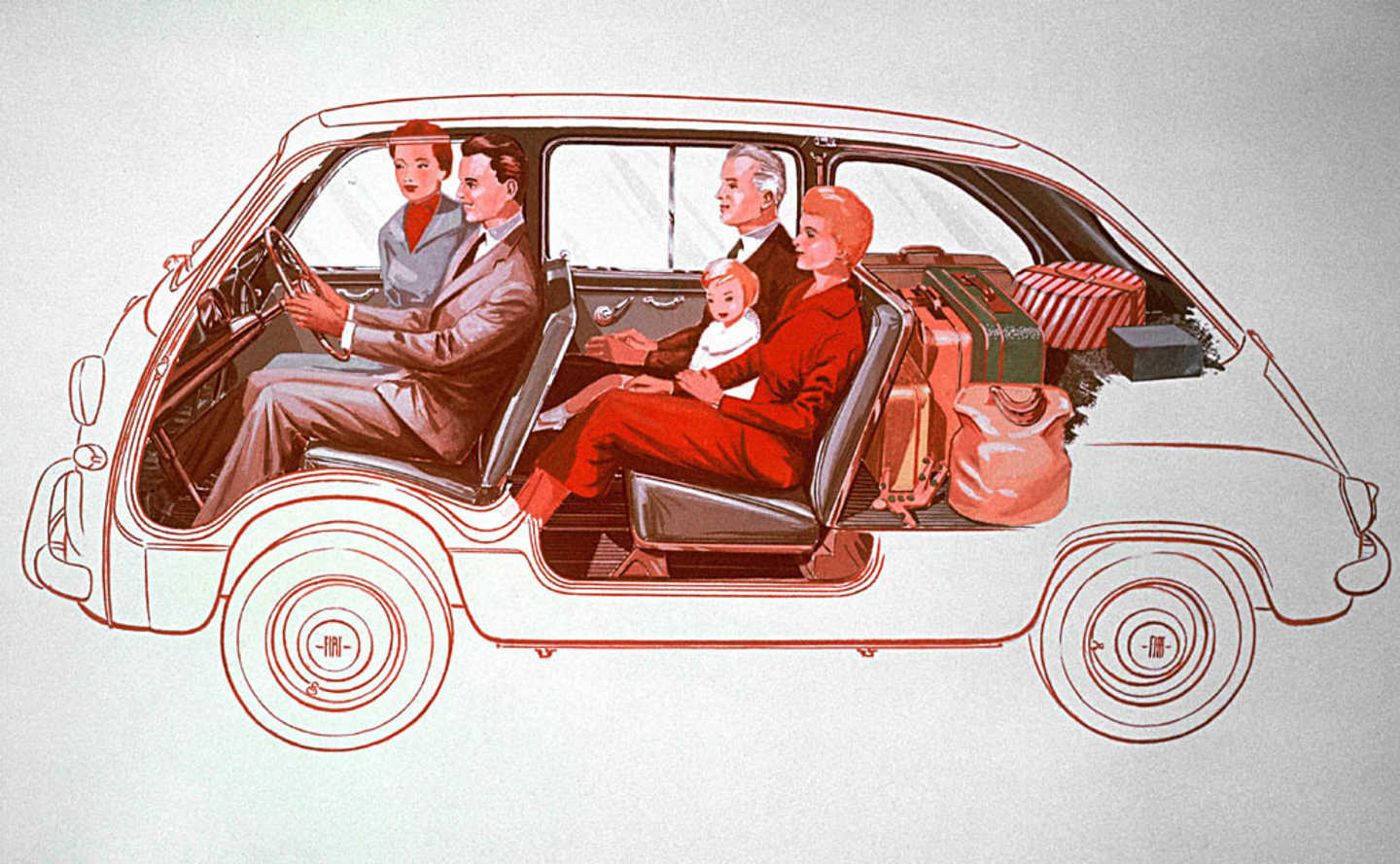 Illustration de la Fiat 600 Multipla