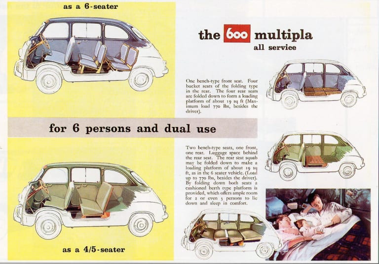 Catalogue de la Fiat 600 Multipla