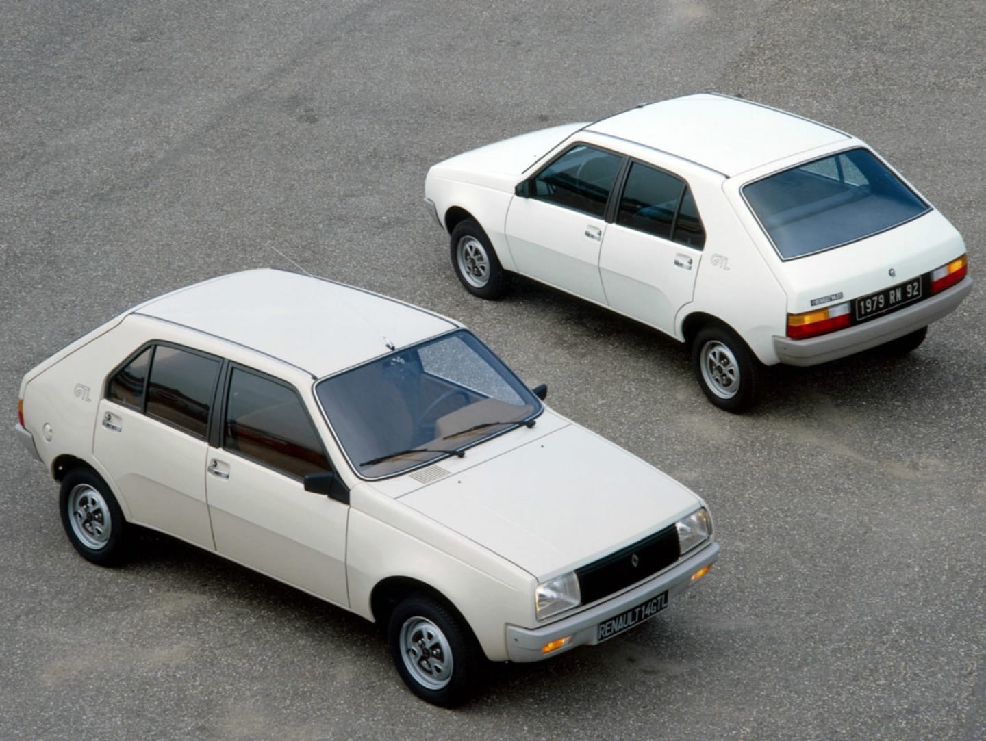 Deux Renault 14 vue de haut