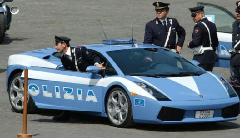 Les Lamborgini Gallardo de la police italienne à Paris