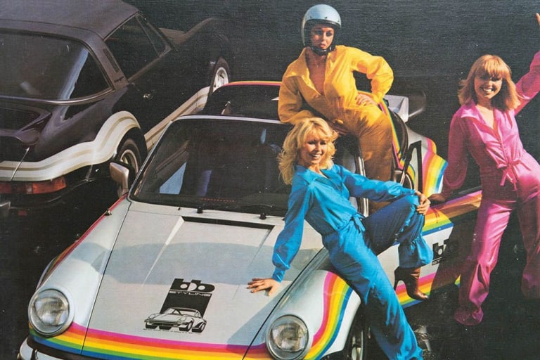 Porsche 911 Turbo BB Targa Rainbow : succès publicitaire pour Polaroid