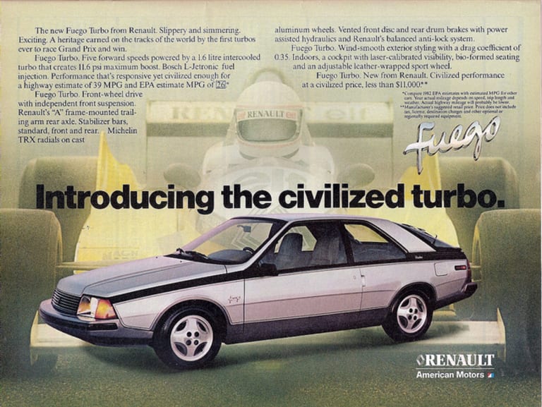 Renault Fuego USA : plus de 40 000 ex tout de même !!!