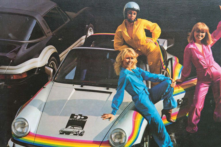 Porsche 911 Turbo BB Targa Rainbow : succès publicitaire pour Polaroid
