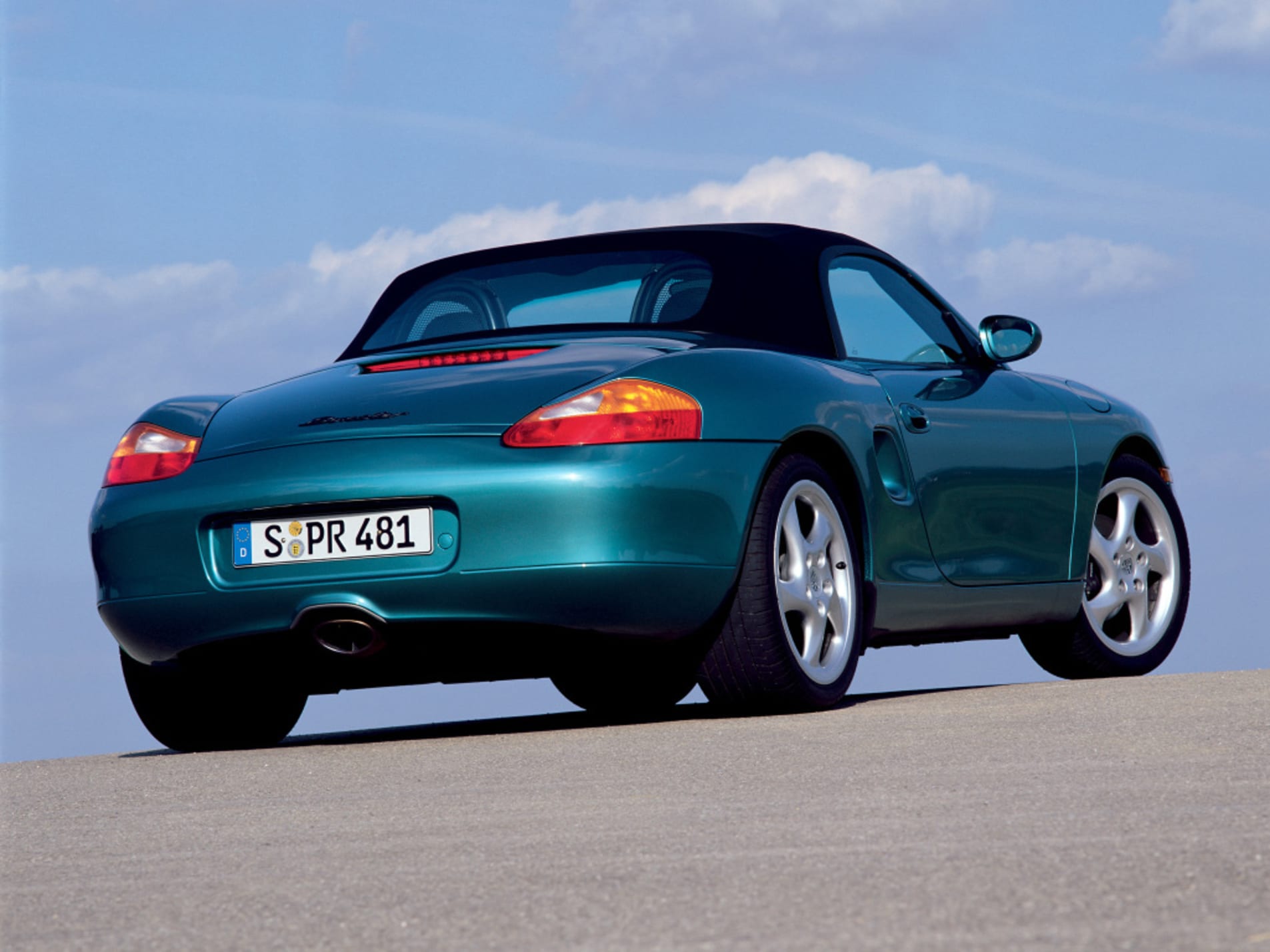 La Porsche Boxster vue de l'arrière