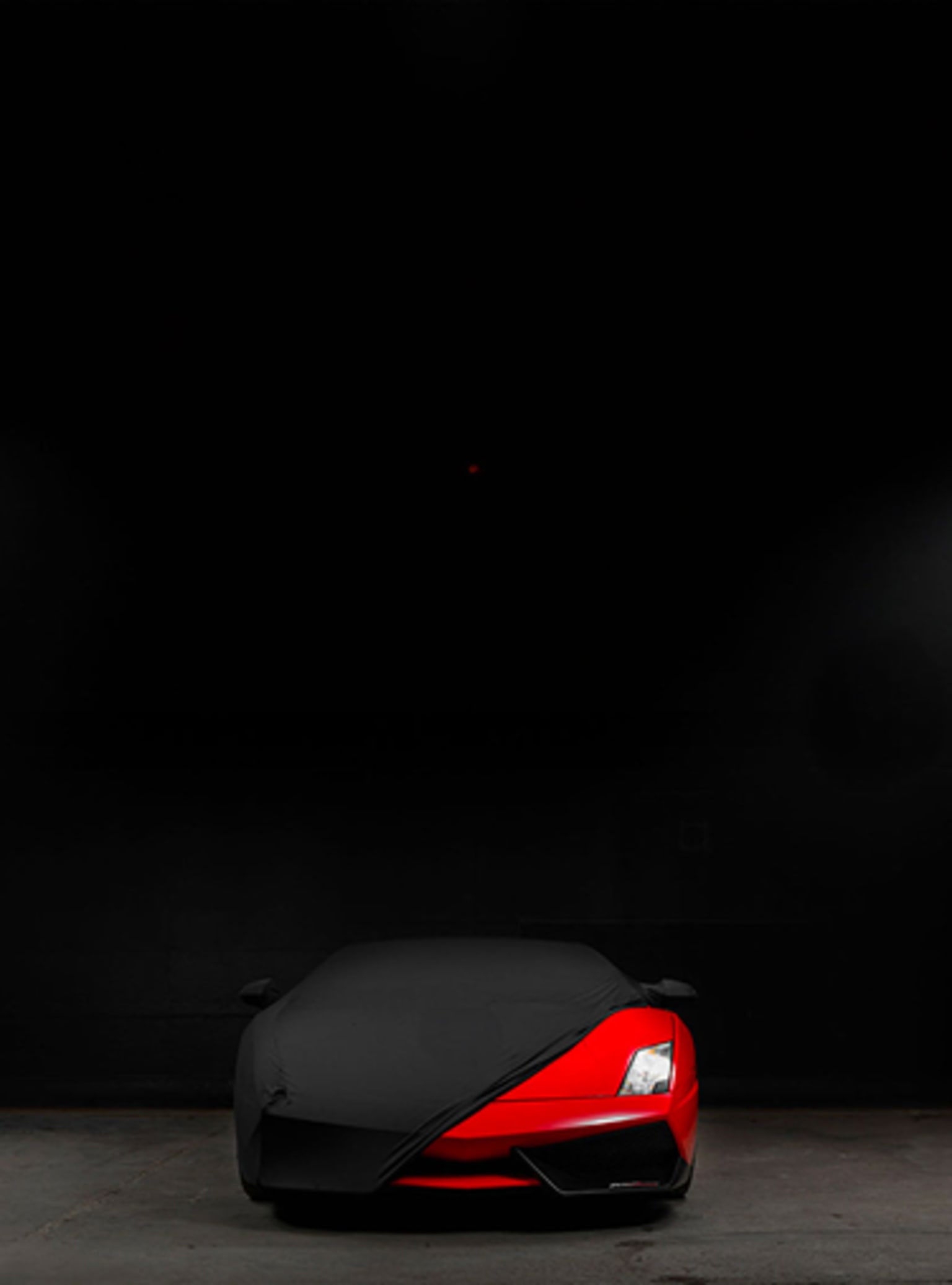 front of supercar