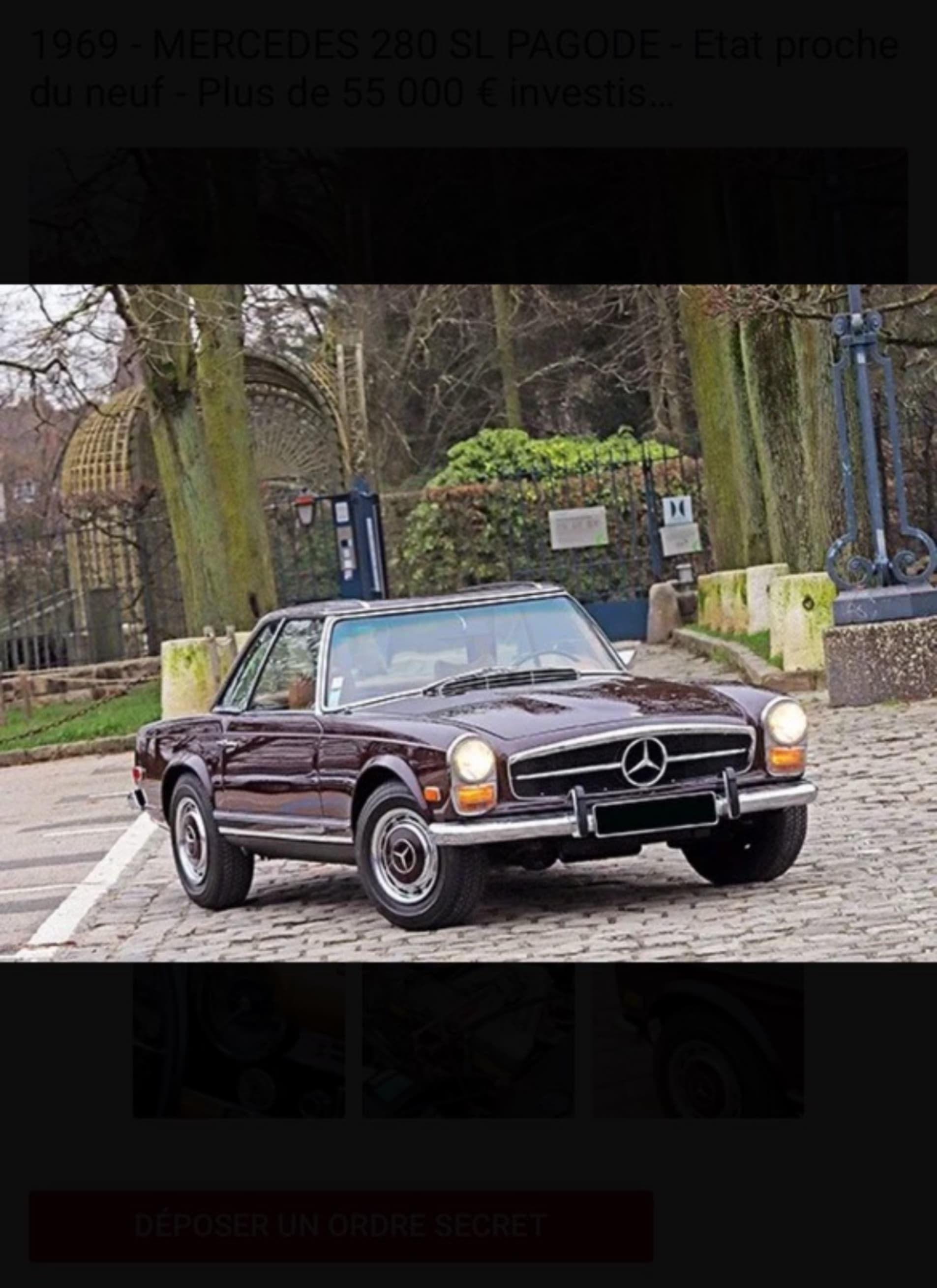 MERCEDES-BENZ 280 sl w113 Pagode 1969