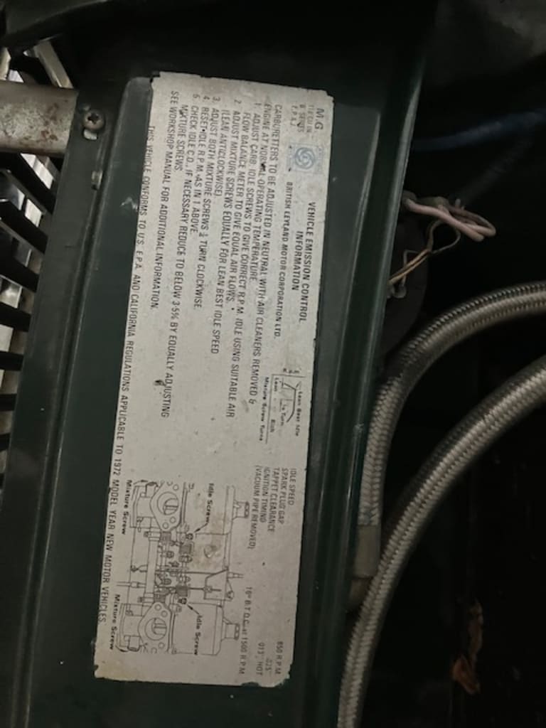 MG B 1972