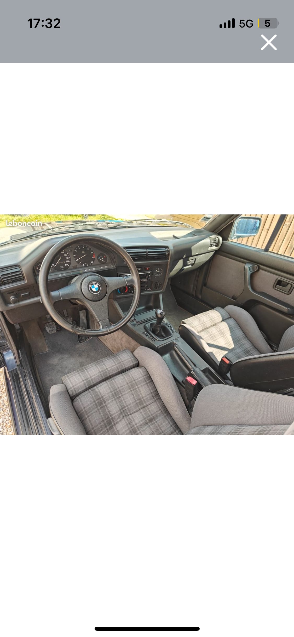 BMW Série 3 320i E30 1991 occasion intérieur (1)