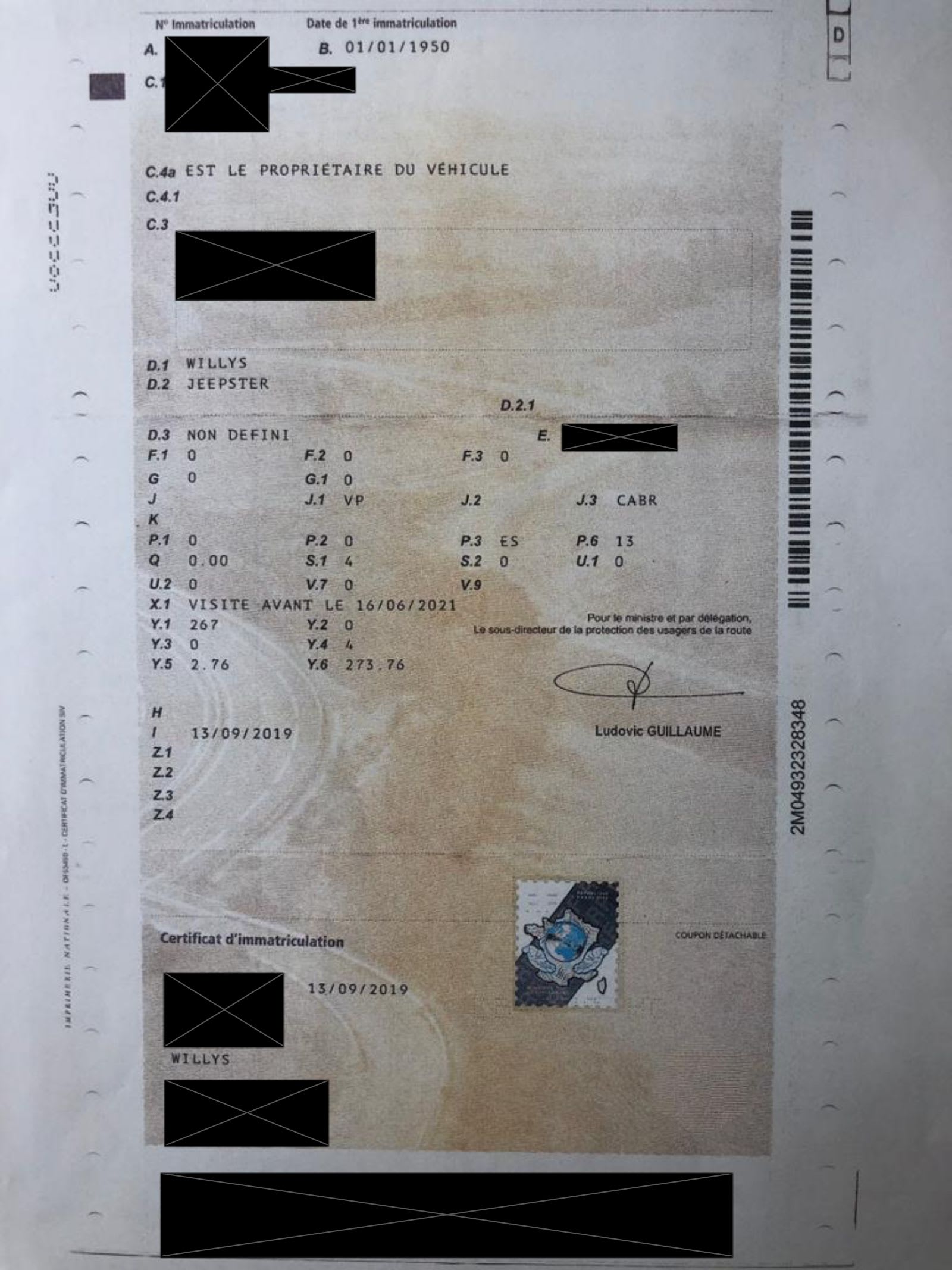 WILLYS Jeepster Overland 1950 occasion détails (1)