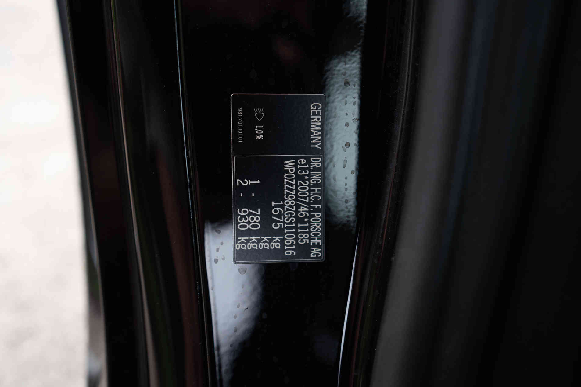PORSCHE Boxster 981 Black édition 2015